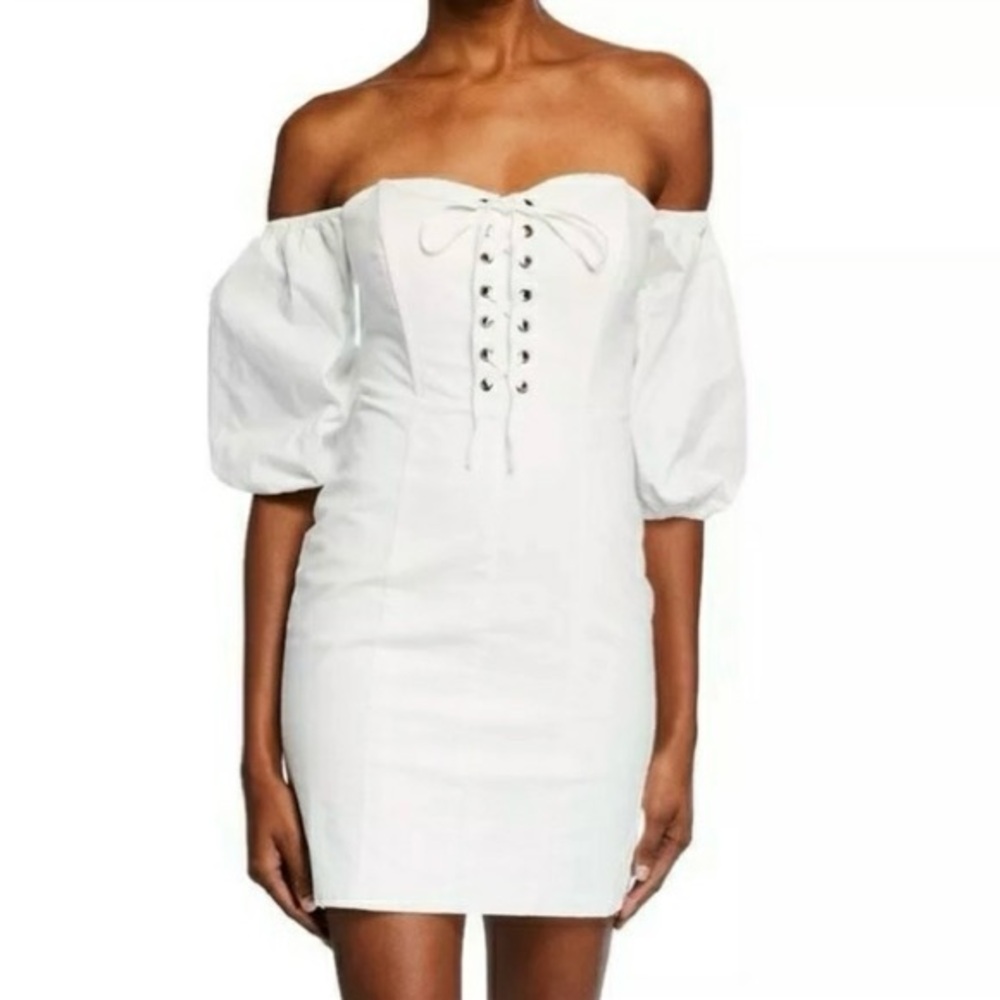 Off the shoulder mini dress